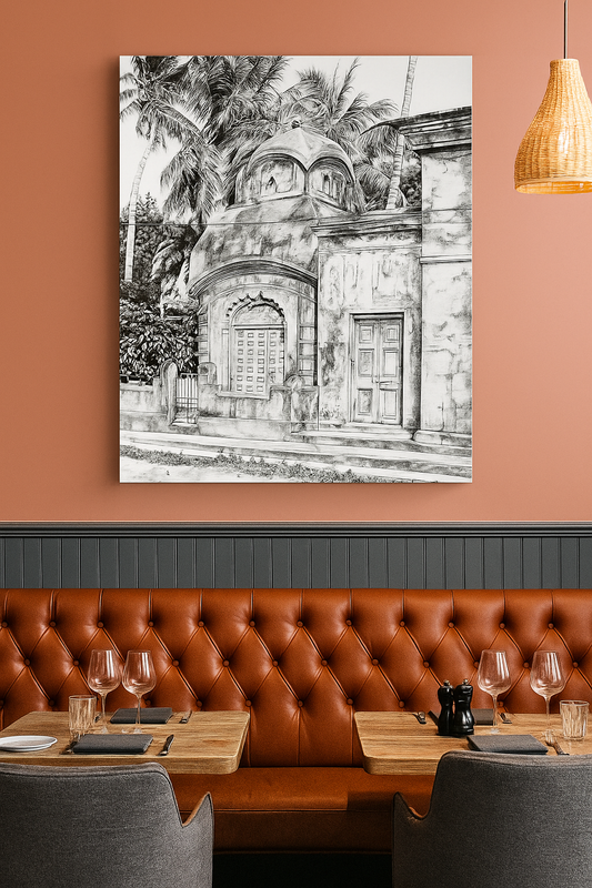 Relics – Fragments of Forgotten Glory A fine ink drawing that echoes the grace of lost time.