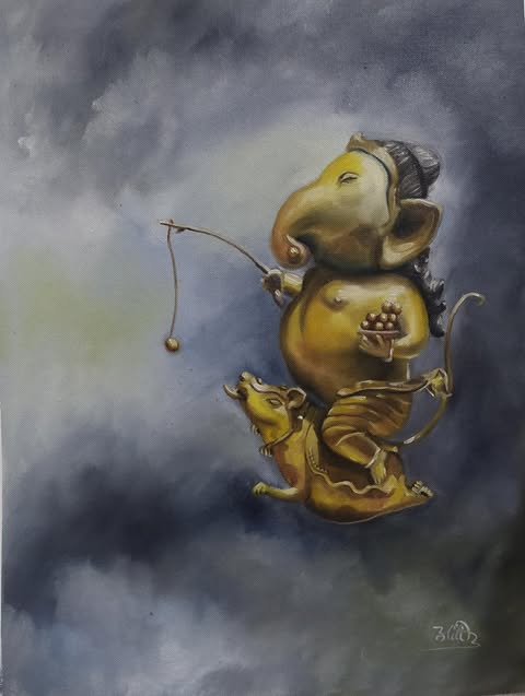 Ganesha on His Mouse Ride