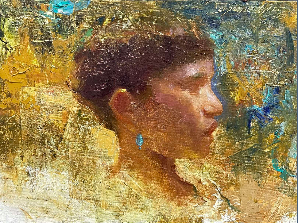 Girl with Blue Pearl.