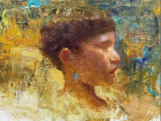 Girl with Blue Pearl.